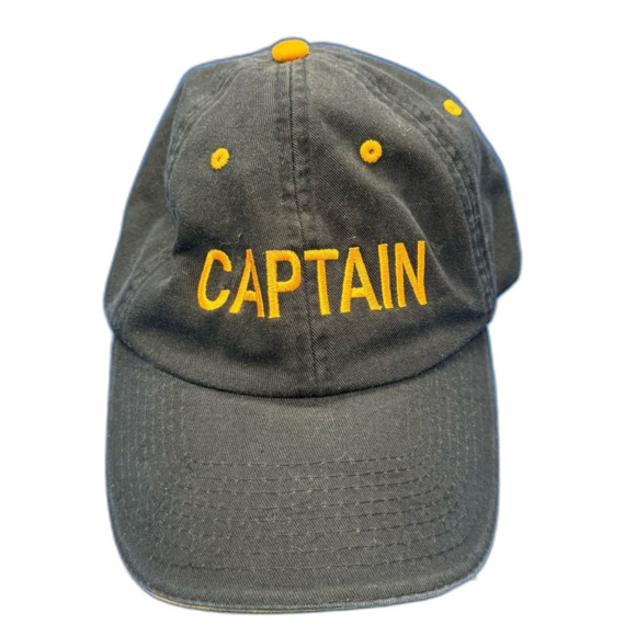 Fahrenheit Dark Blue and  Yellow embroidered baseball Captain Hat - Picture 5 of 7